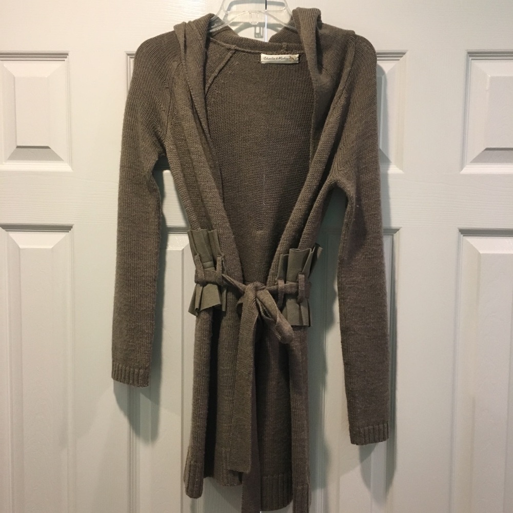 Anthropologie Front Tie Cardigan